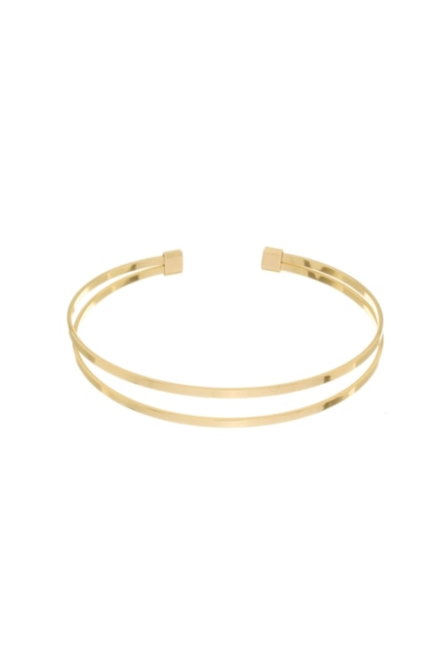 BRACELETE DE ARO DUPLO NO OURO PM403-O