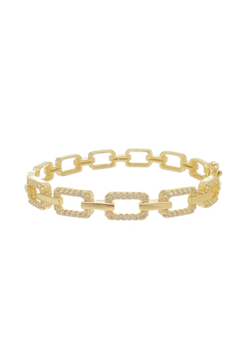 BRACELETE DE ELOS CRAVEJADO CRISTAL PM180-O