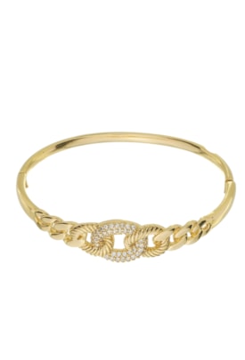 Produto BRACELETE DE ELOS CRAVEJADO NO OURO PM284-O