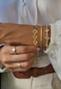 BRACELETE DE TREVO CRAVEJADO NO OURO PM329-O