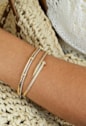 BRACELETE DUPLO CRAVEJADO NO OURO PM390-O
