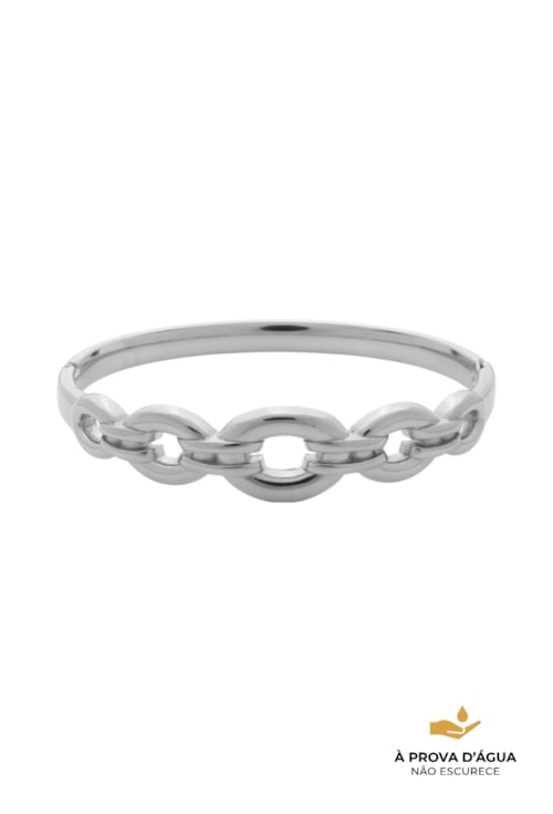 BRACELETE ELOS ORGÂNICOS AÇO INOX POLIDO PM611-A