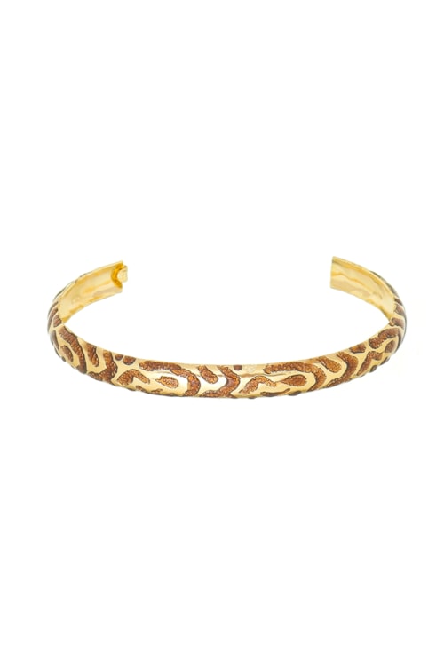 BRACELETE ESMALTADO DE ONÇA MARROM PM146-O
