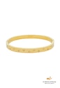 BRACELETE ESTRELAS GRAVADAS AÇO INOX DOURADO PM593-AD
