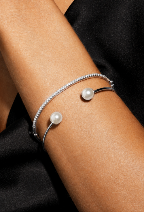 BRACELETE FINO CRAVEJADO BANHADO A RÓDIO PM645-R