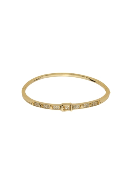 BRACELETE FIVELA CRAVEJADO NO OURO PM435-O BRACELETE FIVELA CRAVEJADO NO OURO PM435-O