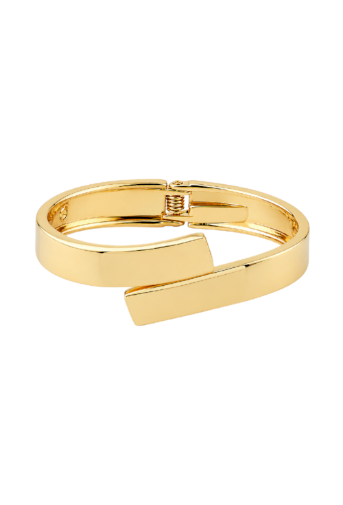 BRACELETE GEOMÉTRICO LISO BANHADO A OURO PM625-O