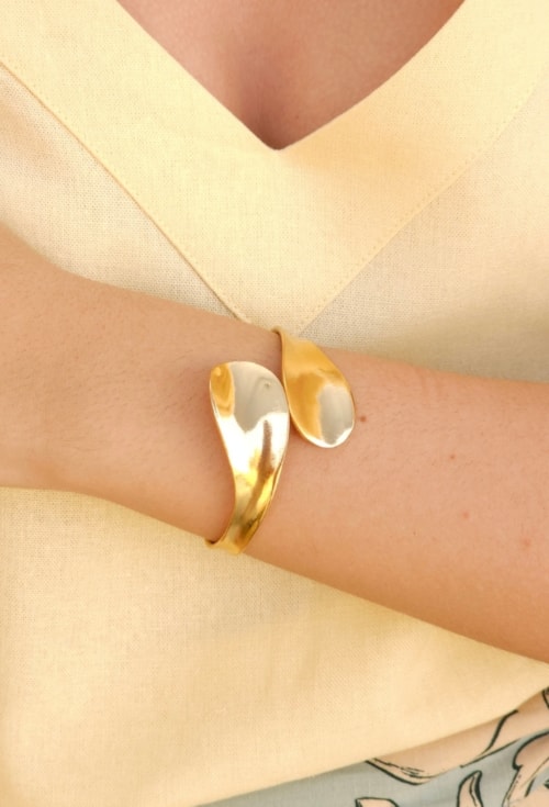 BRACELETE GOTA ORGÂNICO NO OURO PM352-O BRACELETE GOTA ORGÂNICO NO OURO PM352-O
