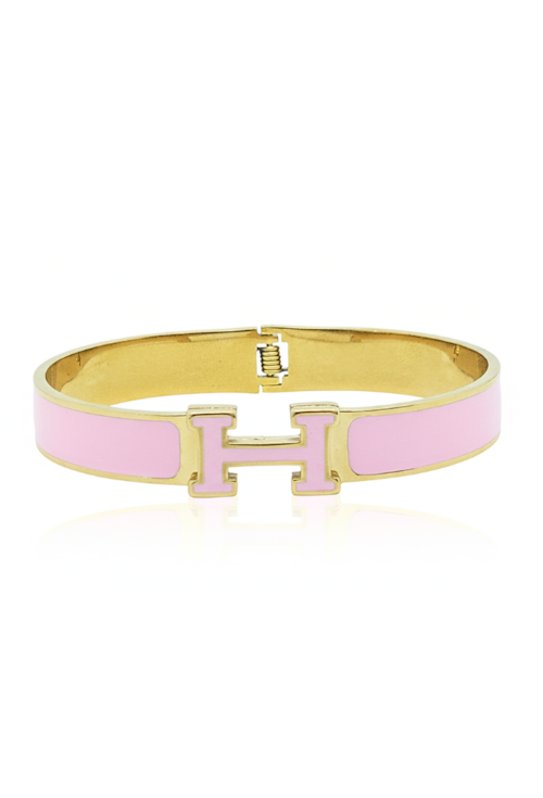 BRACELETE H AÇO INOX DOURADO ROSA PM544-AD