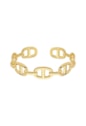 BRACELETE INSPIRAÇÃO COM ELOS EM AÇO INOX DOURADO PM504-AD