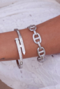 BRACELETE INSPIRAÇÃO COM ELOS EM AÇO INOX PM504-A