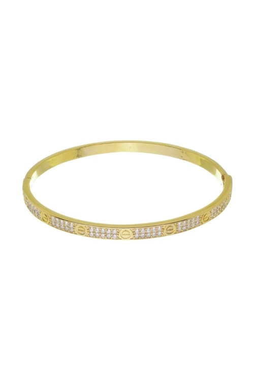 BRACELETE INSPIRAÇÃO CRAVEJADO NO OURO PM350-O