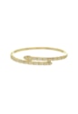 BRACELETE INSPIRAÇÃO DE COBRA CRAVEJADO NO OURO PM419-O