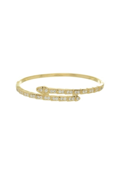 BRACELETE INSPIRAÇÃO DE COBRA CRAVEJADO NO OURO PM419-O BRACELETE INSPIRAÇÃO DE COBRA CRAVEJADO NO OURO PM419-O