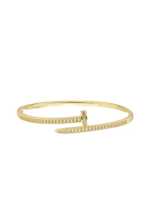 BRACELETE INSPIRAÇÃO DE PREGO CRAVEJADO PM286-O BRACELETE INSPIRAÇÃO DE PREGO CRAVEJADO PM286-O
