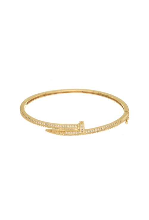 BRACELETE INSPIRAÇÃO DE PREGO CRAVEJADO PM393-O BRACELETE INSPIRAÇÃO DE PREGO CRAVEJADO PM393-O