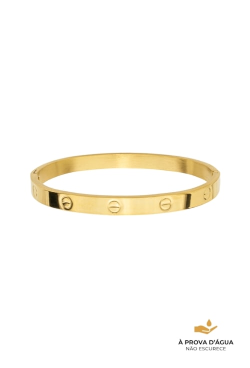 BRACELETE INSPIRAÇÃO LUXO AÇO INOX DOURADO PM468-AD