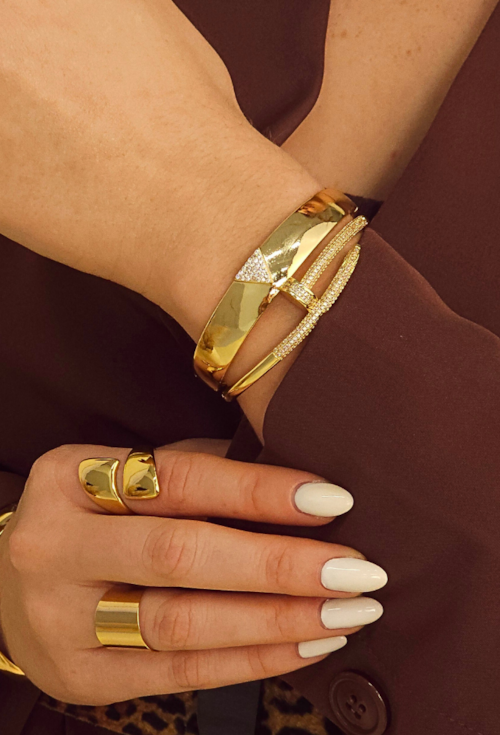 BRACELETE INSPIRAÇÃO PREGO CRAVEJADO PM477-O BRACELETE INSPIRAÇÃO PREGO CRAVEJADO PM477-O