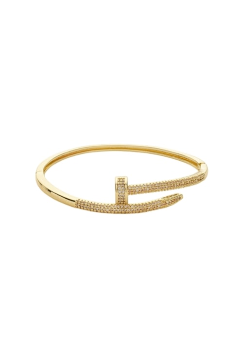BRACELETE INSPIRAÇÃO PREGO CRAVEJADO PM477-O