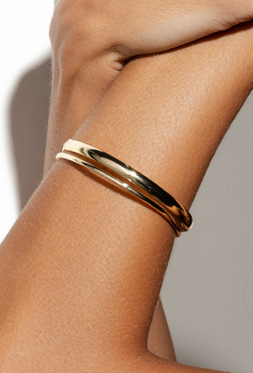 BRACELETE LISO 3MM BANHADO A OURO 18K PM616-O