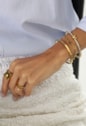BRACELETE LISO 4MM EM AÇO INOX DOURADO PM505-AD