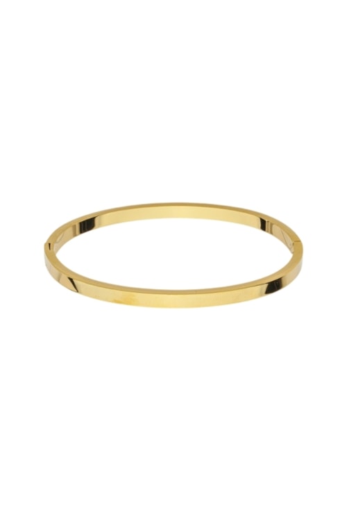 BRACELETE LISO 4MM EM AÇO INOX DOURADO PM505-AD