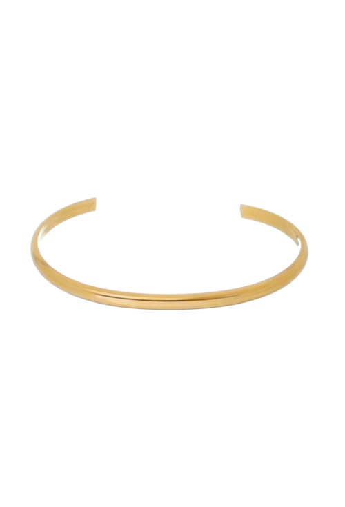 BRACELETE LISO ABAULADO NO OURO PM085-O