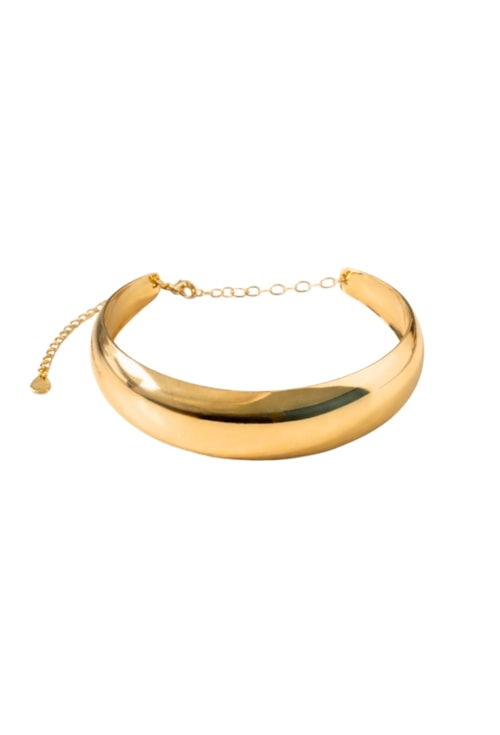 BRACELETE LISO ABAULADO NO OURO PM452-O