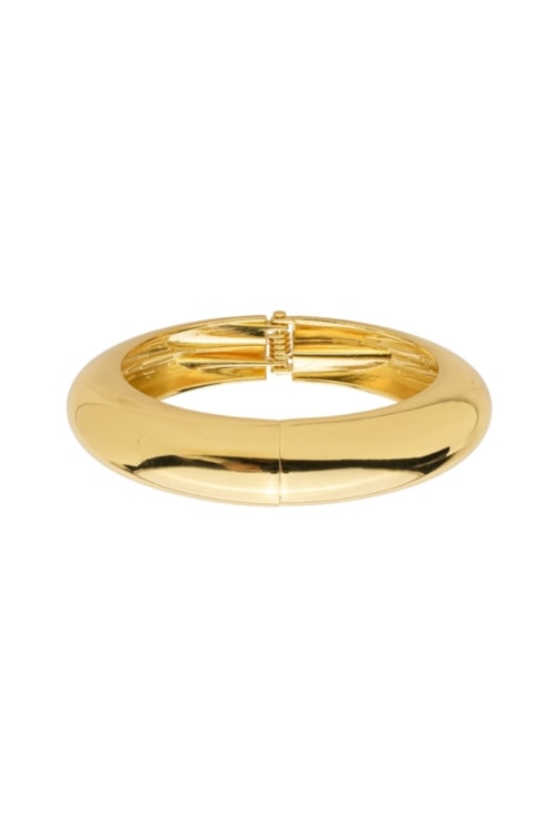 BRACELETE LISO ABAULADO NO OURO PM481-O