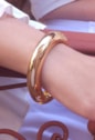 BRACELETE LISO ABAULADO NO OURO PM481-O
