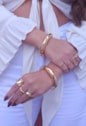 BRACELETE LISO ABAULADO NO OURO PM481-O