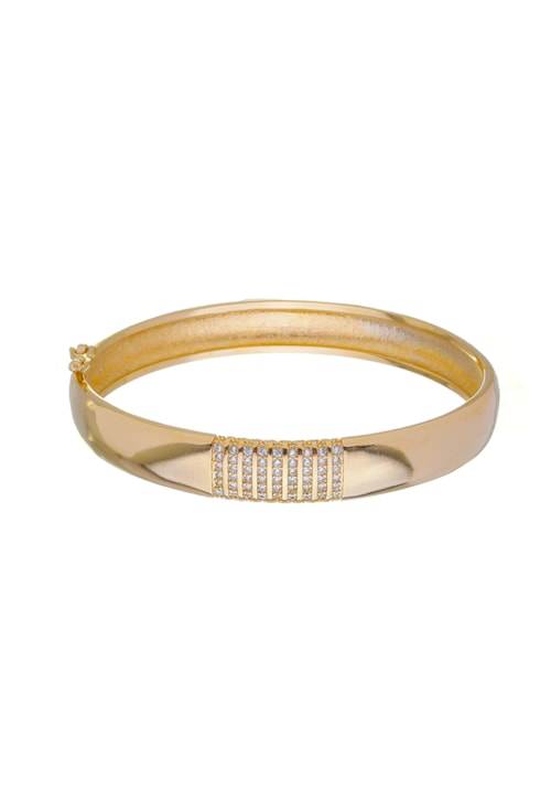 BRACELETE LISO COM MICRO ZIRCÔNIAS PM203-O