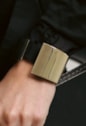 BRACELETE LISO COM MOLA BANHADO A OURO PM627-O