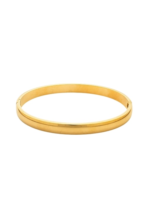 BRACELETE LISO EM AÇO DOURADO PM575-AD