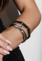BRACELETE LISO GEOMÉTRICO NO RÓDIO PM606-R