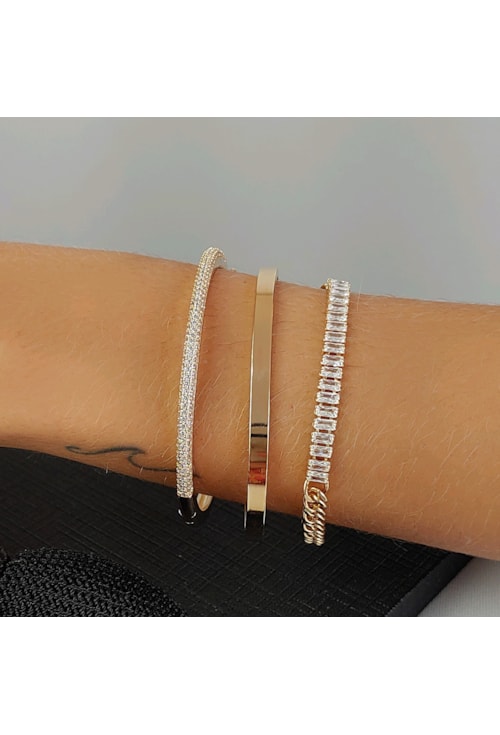 BRACELETE LISO NO OURO PM087-O