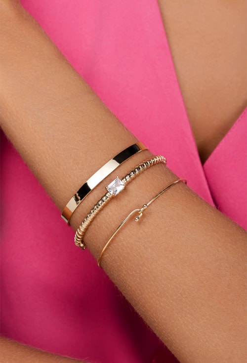 BRACELETE LISO NO OURO PM226-O