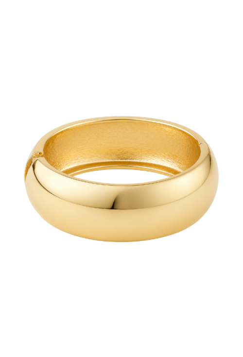 BRACELETE LISO REDONDO BANHADO A OURO PM628-O