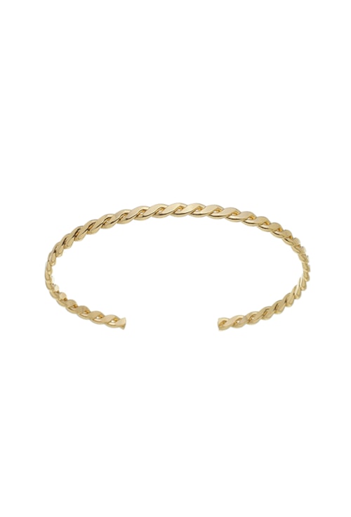 BRACELETE LISO TRANÇADO NO OURO PM197-O
