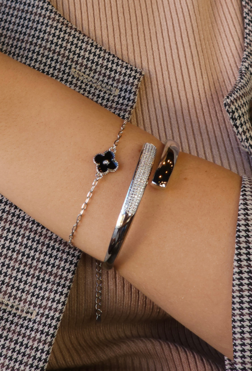 BRACELETE LUXO CRAVEJADO COM MICRO ZIRCÔNIAS PM454-R