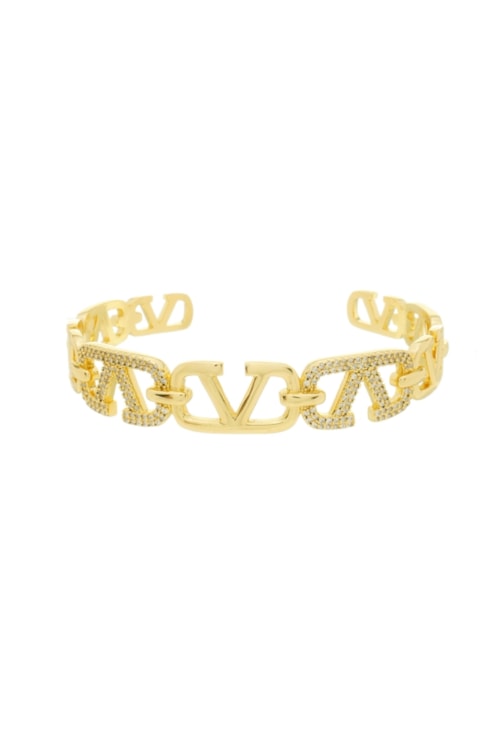 BRACELETE LUXO INSPIRAÇÃO CRAVEJADO NO OURO PM415-O