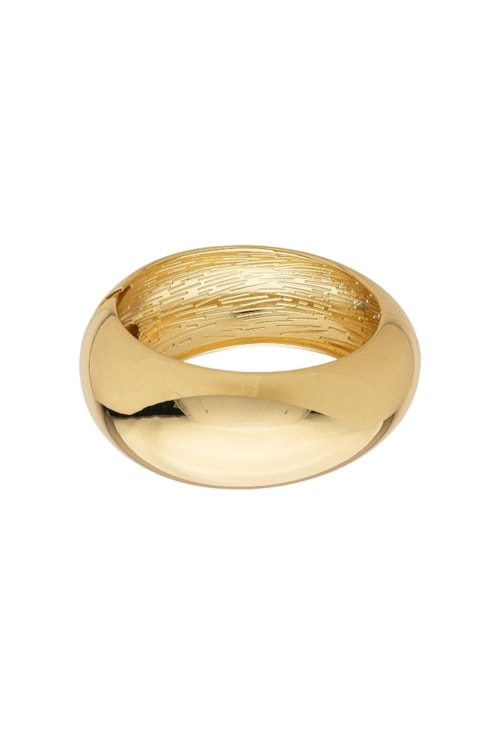 BRACELETE MAXIMALISTA LISO ABAULADO EM OURO PM485-O