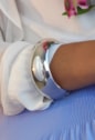 BRACELETE MAXIMALISTA LISO EM RÓDIO PM501-R