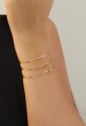 BRACELETE MINIMALISTA COM PEDRA DE GOTA RUBELITA PM332-O