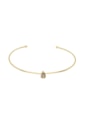 BRACELETE MINIMALISTA COM PEDRA DE GOTA TANZANITA PM332-O