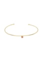 BRACELETE MINIMALISTA COM PEDRA REDONDA RUBELITA PM331-O