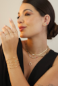 BRACELETE MINIMALISTA COM PEDRA REDONDA RUBELITA PM331-O