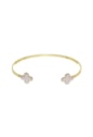 BRACELETE MINIMALISTA COM TREVO PEROLADO PM364-O