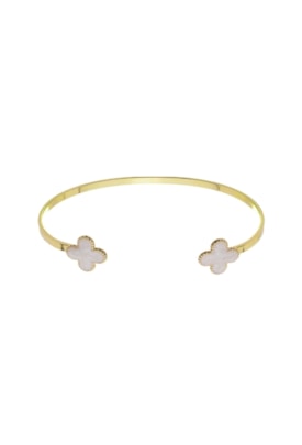 Produto BRACELETE MINIMALISTA COM TREVO PEROLADO PM364-O