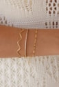 BRACELETE MINIMALISTA EM ZIG ZAG NO OURO PM387-O